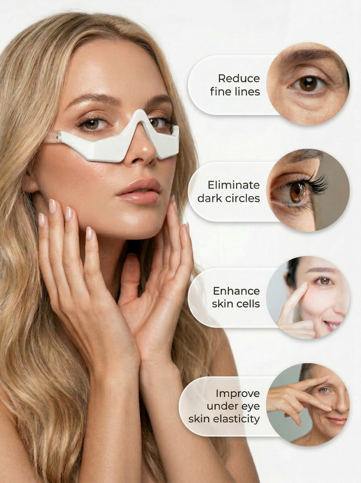 Oculéa™ 2 in 1 Under Eye Red Light Therapy + EMS